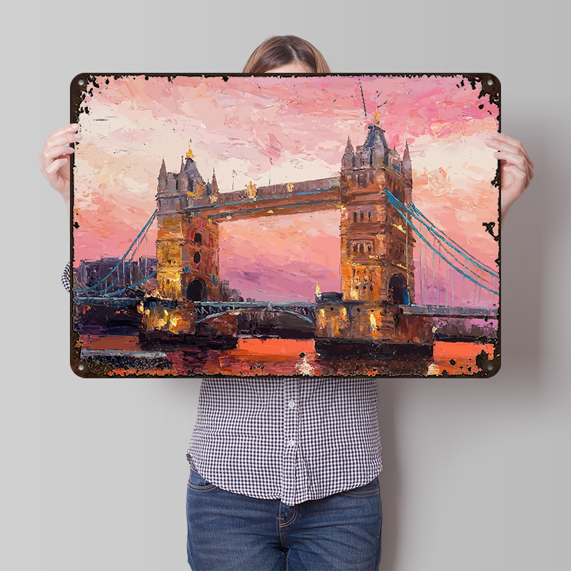 Retro Gaming In London - Reise nach London Metallposter Individuelle Wandkunst