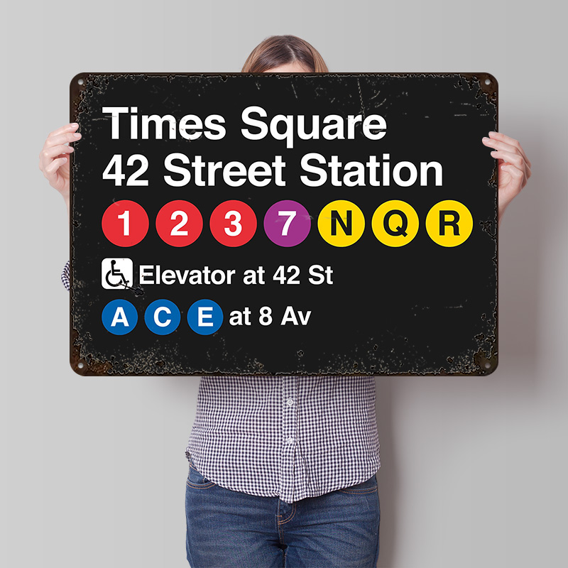 Retro Gaming York - New York Subway Lines H1 Metallposter,