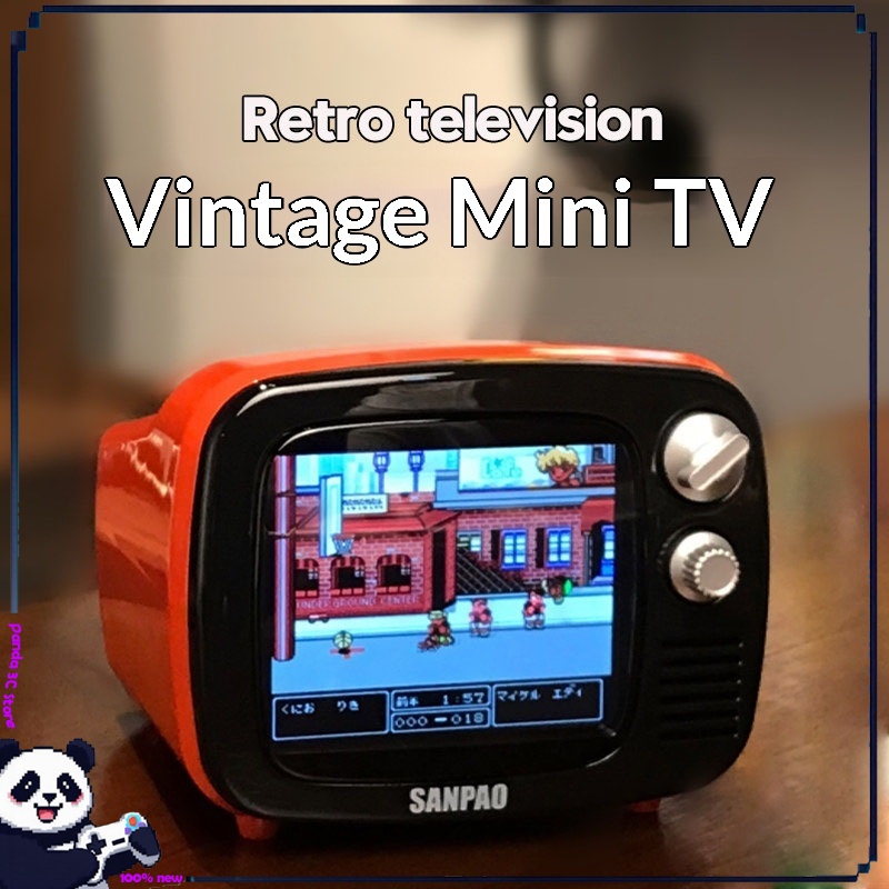 Retro Gaming For Tv - Retro-Gaming-Mini-TV-Tisch mit nostalgischer 3,5-Zoll-IPS-Computer-Tastatur für den