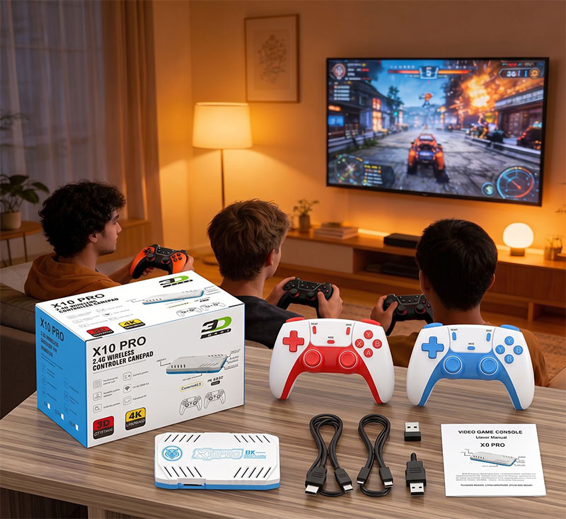 Retro Gaming For Tv - X10 PRO Retro Handheld-Spielkonsole Open-Source-Gaming-System Doppel-Joysticks