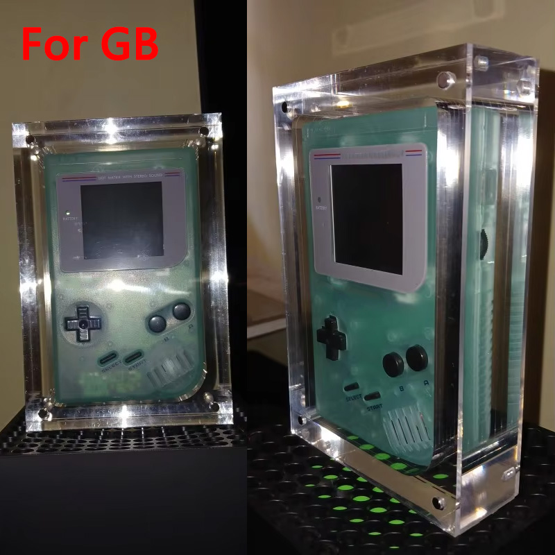 Game Boy Cartridge Holder - Transparente Acryl-Magnetabdeckung Konsolen-Displaybox Aufbewahrungsbox für Gameboy