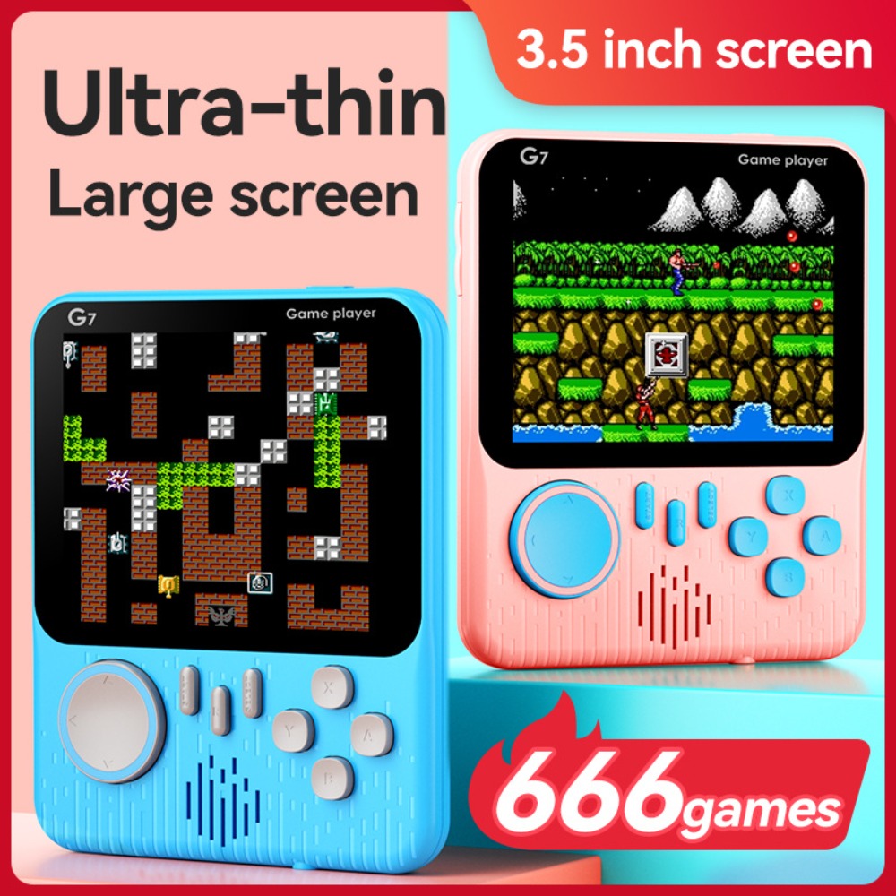 Retro Gaming Tablet - G7 Retro Handheld-Spielkonsole, 3,5-Zoll-LCD, 666 Integrierte