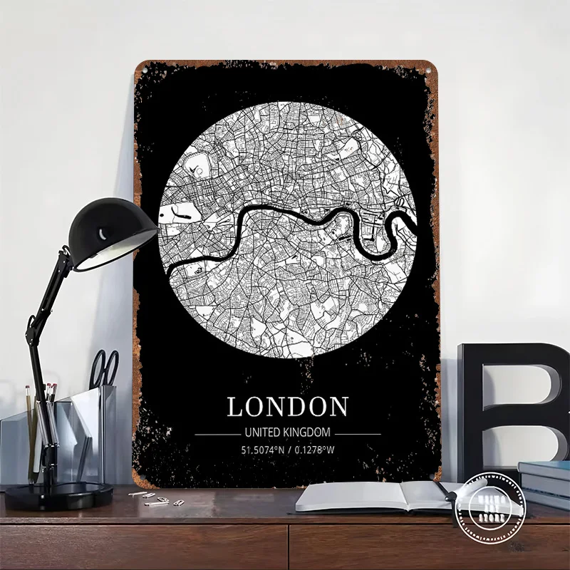 London Stadtplan Blechschild P – Retro Gaming In London Bewertung und Preis