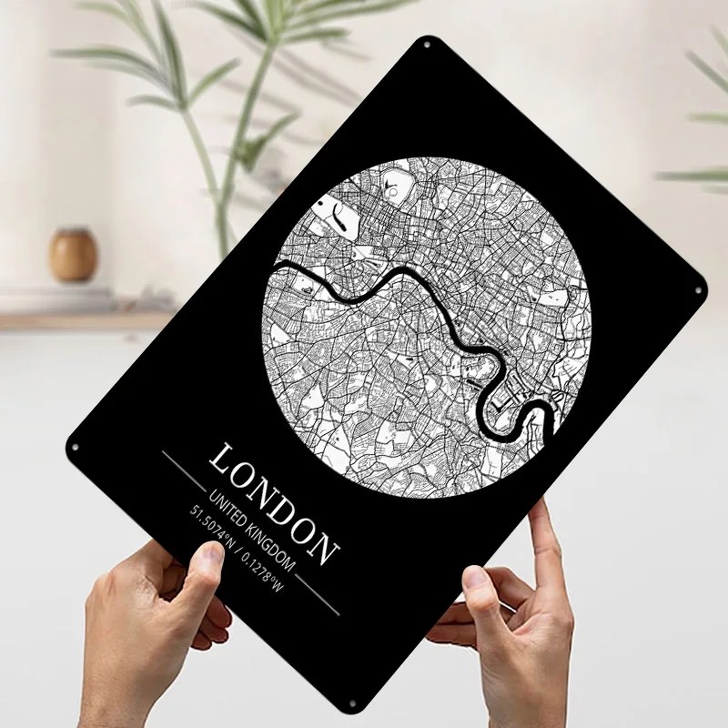 London Stadtplan Blechschild P – Retro Gaming In London Bewertung und Preis