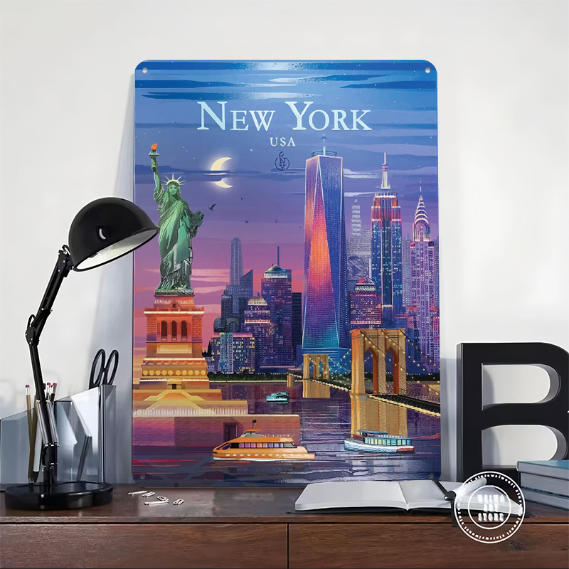 New York City Skyline Blechpos – Retro Gaming York Bewertung und Preis