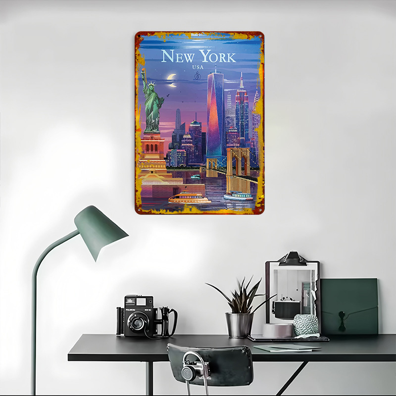 New York City Skyline Blechpos – Retro Gaming York Bewertung und Preis