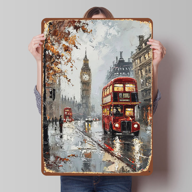 London Bus Charm Metallposter  – Retro Gaming In London Bewertung und Preis