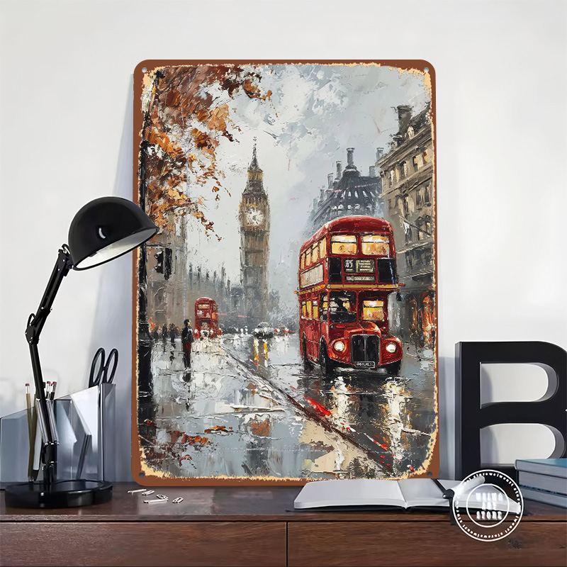 London Bus Charm Metallposter  – Retro Gaming In London Bewertung und Preis